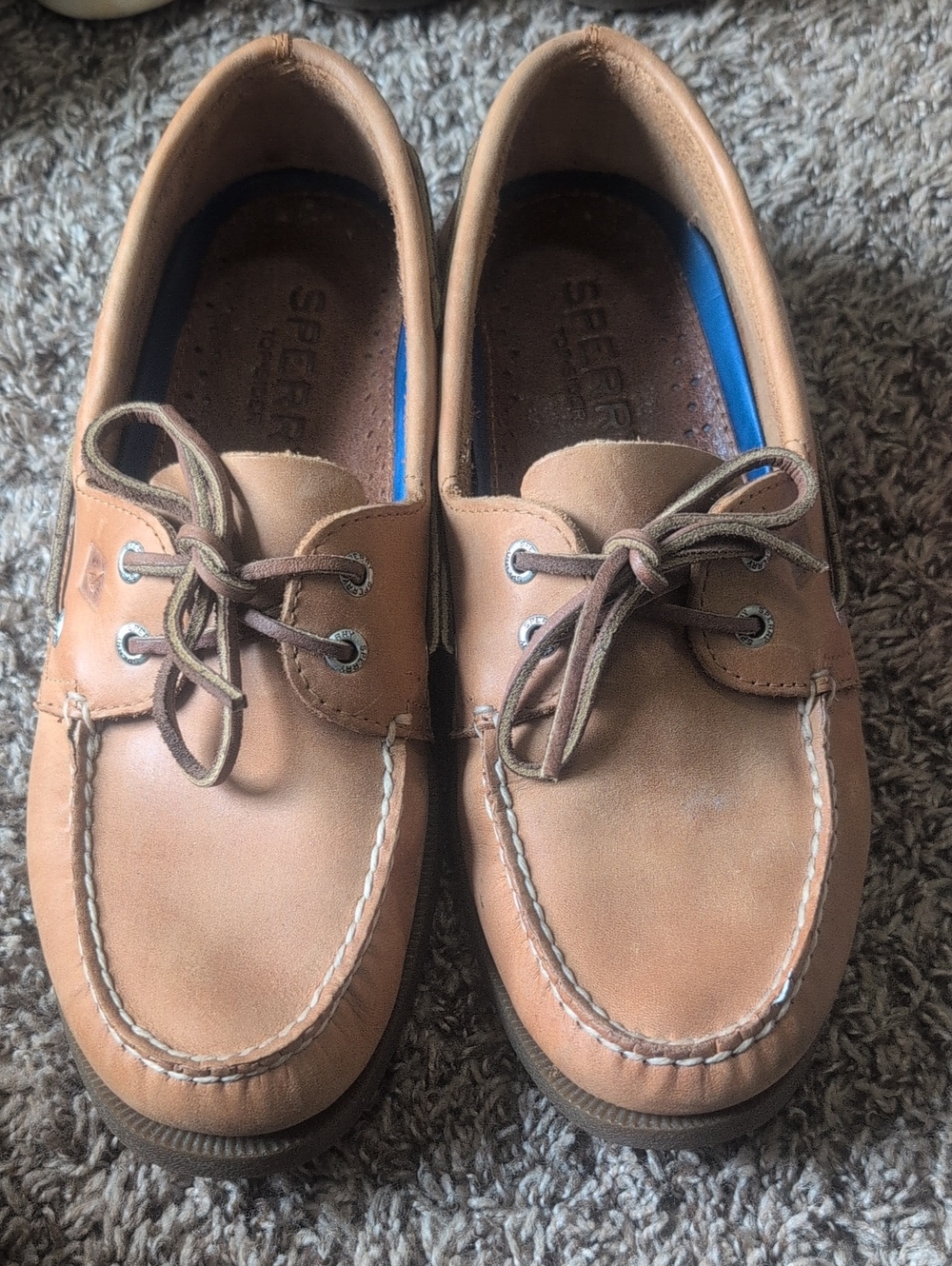 Sperry Tan Leather Boat Shoes